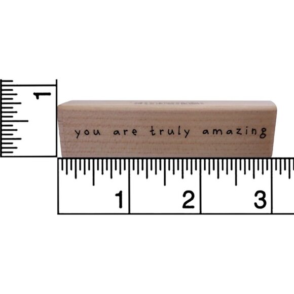 Hero Arts "You Are Truly Amazing" Wood & Rubber Stamp - Picture 3 of 6